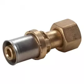 Муфта мп giacomini rm179sp латунь, пресс, дн 16х1/2, с накидной гайкой rm179y053 127-5355