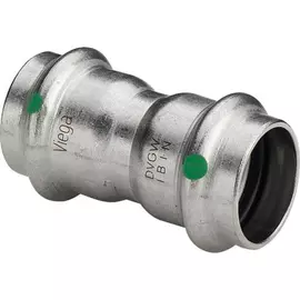 Муфта viega sanpress inox, с sc-contur, нержавеющая сталь, 54 мм 436216