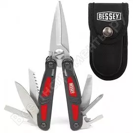Мультитул bessey 7-в-1: ножницы, нож, пила, напильник, ph и sl отвёртки er-dbst