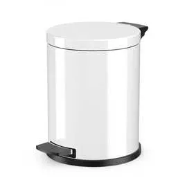 Мусорный контейнер hailo solid m 12л, сталь, белый, с оцинкованным ведром, 0514-099