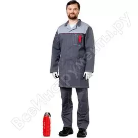 Мужской халат техноавиа сити темно-серый. размер 112-116, рост 170-176 3302g