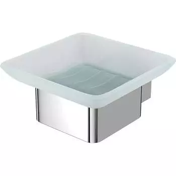 Мыльница Lemark SMOOTH LINE с держателем, хром 9741016