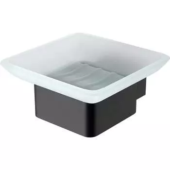 Мыльница Lemark SMOOTH LINE с держателем, чёрный 9742017