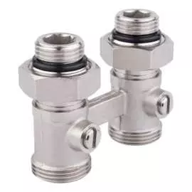 Н-образный прямой узел нижнего подключения радиатора AQUALINK 2671