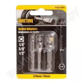 Набор адаптеров для торцевых головок (3 шт; 50 мм; 1/4) suretorq 1182-0301