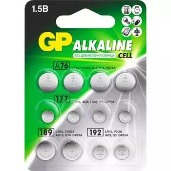 Набор алкалиновых пуговичных батареек GP ACM02F-2CR12