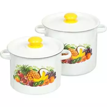 Набор эмалированной посуды СТАЛЬЭМАЛЬ №20 Эквадор белый N20B80 ХП2100