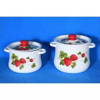 Набор эмалированной посуды СТАЛЬЭМАЛЬ №10 Летняя ягода ТБ3952