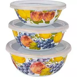 Набор эмалированных мисок Agness