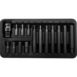 Набор бит proline 3/8" hex h4-h12 15 предметов пластиковый кейс 10743