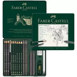 Набор чернографитных карандашей Faber-Castell Pitt Graphite 19 предметов 112973