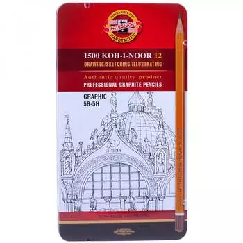 Набор чернографитных карандашей Koh-I-Noor 1500 Graphic 1502012009PLRU