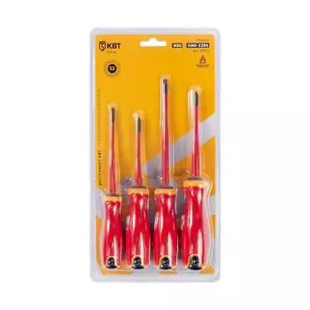 Набор диэлектрических отверток КВТ НИО-2204 серия СЛИМ 88931