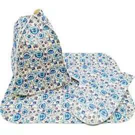 Набор для бани Бацькина баня Голубой узор 10428