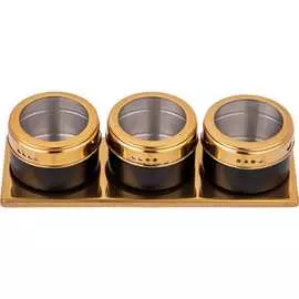 Набор для специй Agness ЧЕРНОЕ ЗОЛОТО 912-033