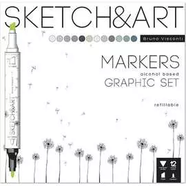 Набор двухсторонних скетч-маркеров Bruno Visconti