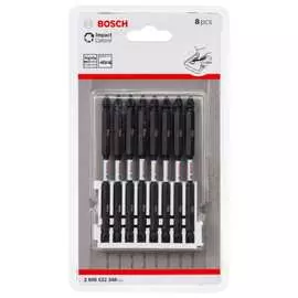 Набор двусторонних ударных бит impact control (ph2; pz2; 110 мм; 8 шт.) bosch 2608522348