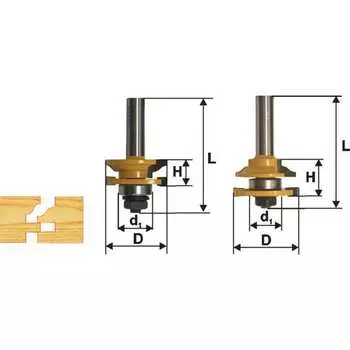Набор фрез комбинированных рамочных Энкор 465352