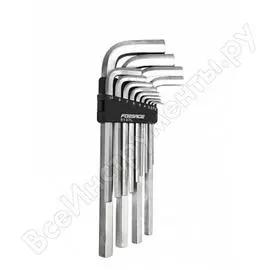 Набор г-образных 6-гранных длинных ключей forsage 13пр. в пластиковом держателе 8603