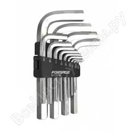 Набор г-образных 6-гранных ключей forsage 13 предметов в пластиковом держателе 8598