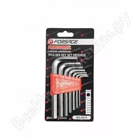 Набор г-образных 6-гранных ключей forsage 7 предметов в пластиковом держателе 6497