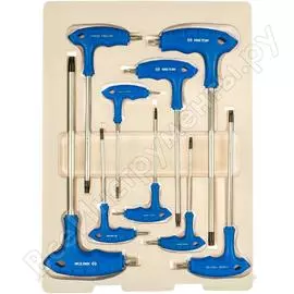 Набор г-образных ключей torx (t10-t50, 9 предметов) king tony 22309pr