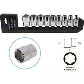 Набор головок aist 9 предметов 401309 00-00002838