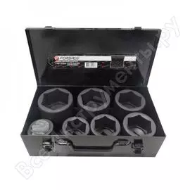 Набор головок ударных в металлическом кейсе 7 предметов forsage f-8071mpb