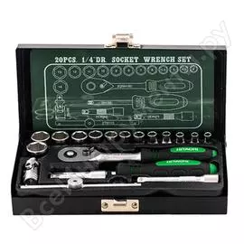 Набор инструмента 1/4" 20 предметов hitachi htc-774009