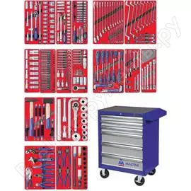 Набор инструментов эксперт 323 предмета мастак 52-06323b в синей тележке