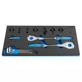 Набор инструментов для велосипеда unior в sos-ложементе, 20 шт, все для трещоток и кареток 624362