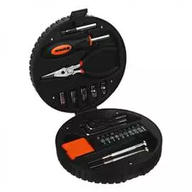 Набор инструментов ермак 24 предмета колесо, в пластиковом кейсе 736-185