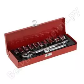 Набор инструментов в металлическом кейсе tundra автомобильный, crv, 1/2", 12 предметов 881885