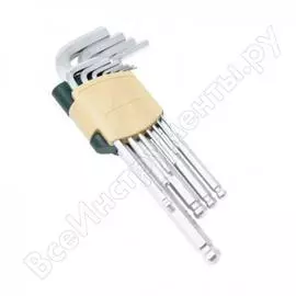 Набор ключей г-образные 6-гранные длинные с шаром, 11 предметов rockforce rf-5116lb