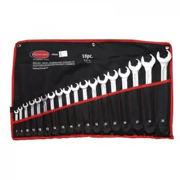 Набор ключей комбинированных с профилем ratchet drive-быстрый ключ, 18 предметов rockforce rf-5181rd