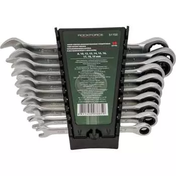 Набор ключей комбинированных трещоточных Rockforce RF-51102(52411)