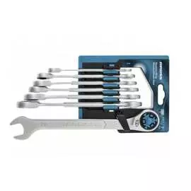 Набор комбинированных ключей трещоточных GROSS 14859