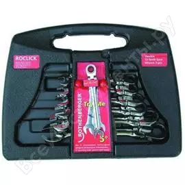 Набор ключей трещотка/рожковый 8-19мм, 7шт rothenberger roclick 70490