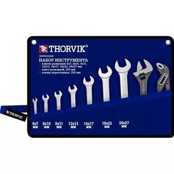 Набор ключи рожковые THORVIK OEWS009AW 53706
