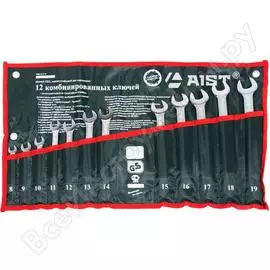 Набор комбинированных ключей 8-19мм 12 предметов aist 0010812ax 00-00010808
