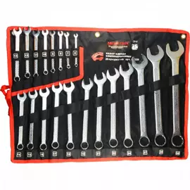 Набор комбинированных ключей abtomtool рroffi 20 пр, din3113, crv, 6-32мм, сумка 555520