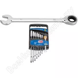 Набор комбинированных рожково-накидных ключей с трещоткой super-ego seh001300