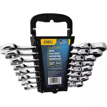 Набор комбинированных шарнирных ключей DELI DL140208T 98319