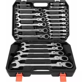 Набор комбинированных трещоточных ключей Gigant