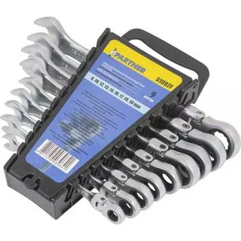 Набор комбинированных трещоточных ключей Partner PA-51092F(52455)