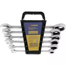 Набор комбинированных трещоточных ключей ТУНДРА 4657127