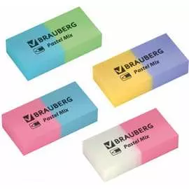 Набор ластиков BRAUBERG Pastel Mix 229597