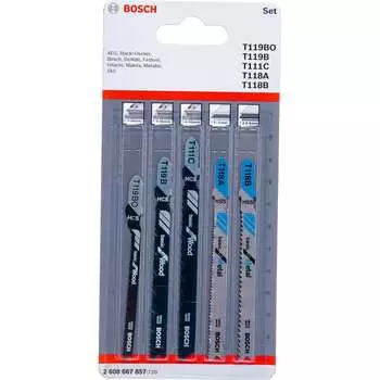 Набор лобзиковых пилок Bosch