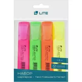 Набор маркеров-текстовыделителей LITE FML01-4