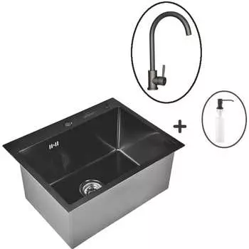 Набор мойка WISENT WS35848B/WGER019B/W405B/W4998-3-U